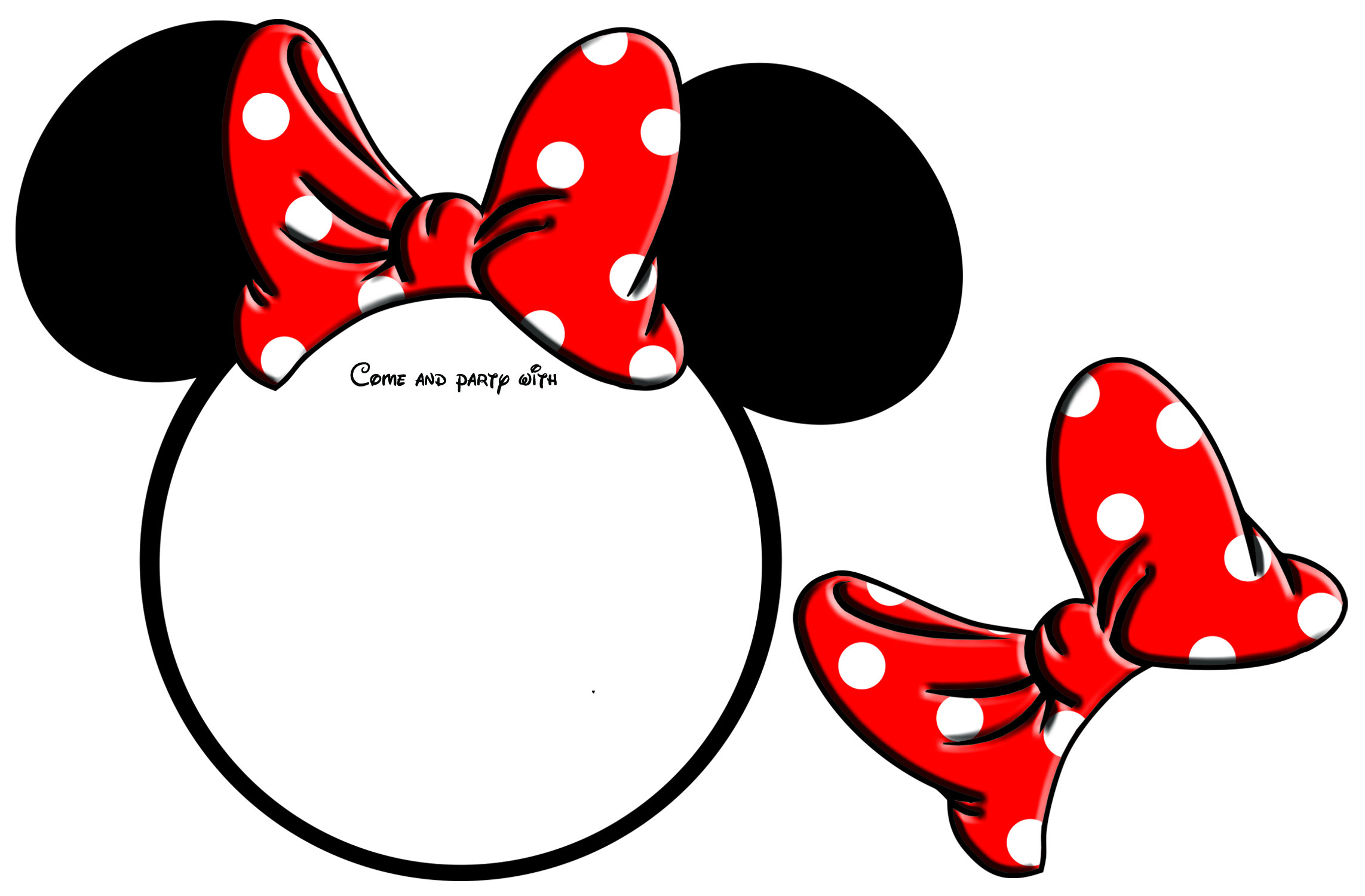 Free Printable Minnie Mouse Head Invitation Template DolanPedia