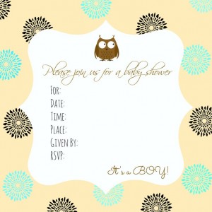 Free Printable Owl Baby Shower Invitations | Dolanpedia