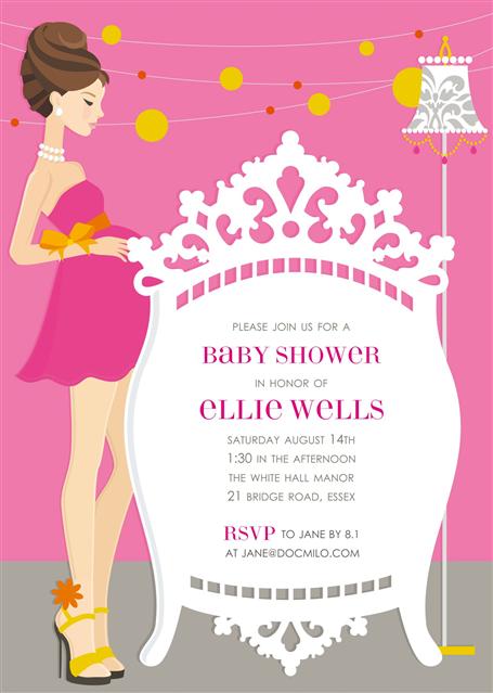 elegant baby shower invitations for girl