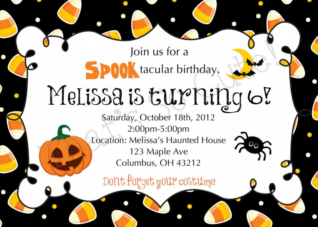 Free Printable Halloween Birthday Party Invitations Dolanpedia