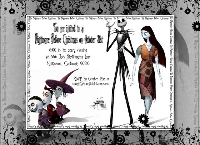 Nightmare Before Christmas Birthday Invitations Dolanpedia