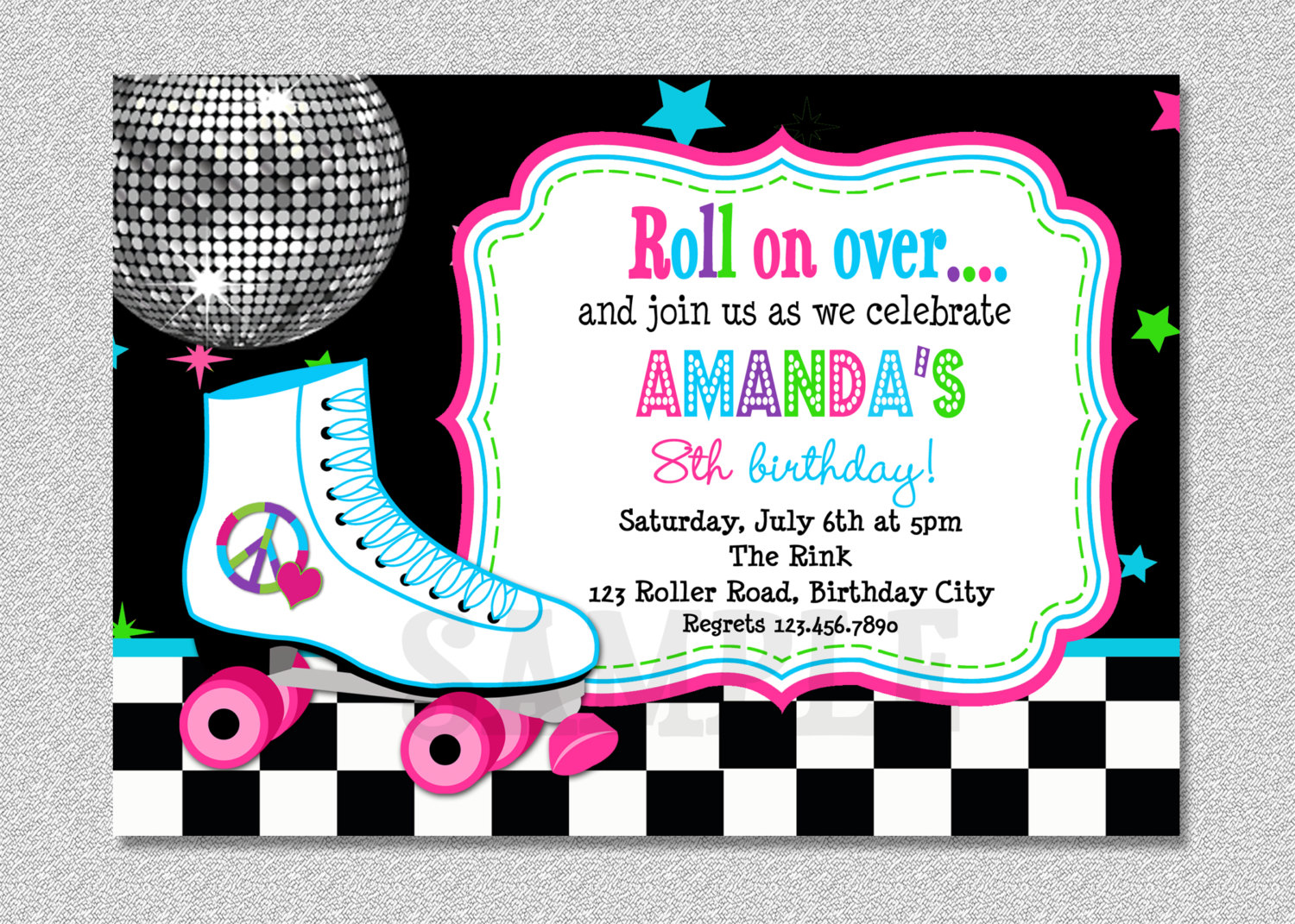 Skating Party Invitation Template Free 4