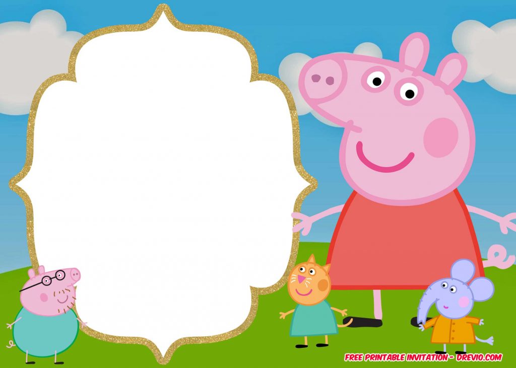 FREE Printable Peppa Pig Invitation Birthday Templates | Dolanpedia