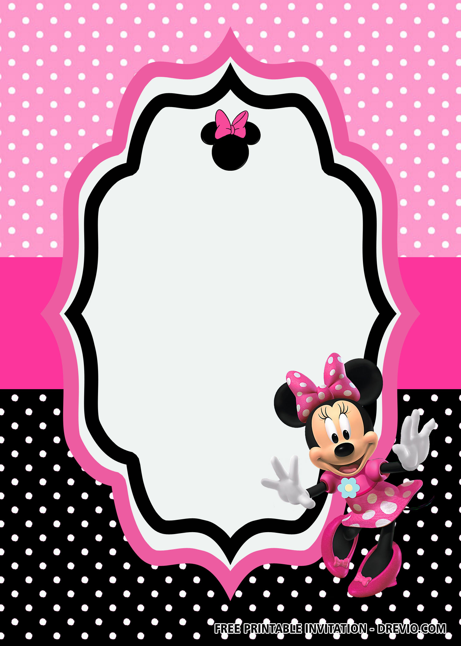 FREE Minnie Mouse Birthday Invitation Templates Editable Dolanpedia