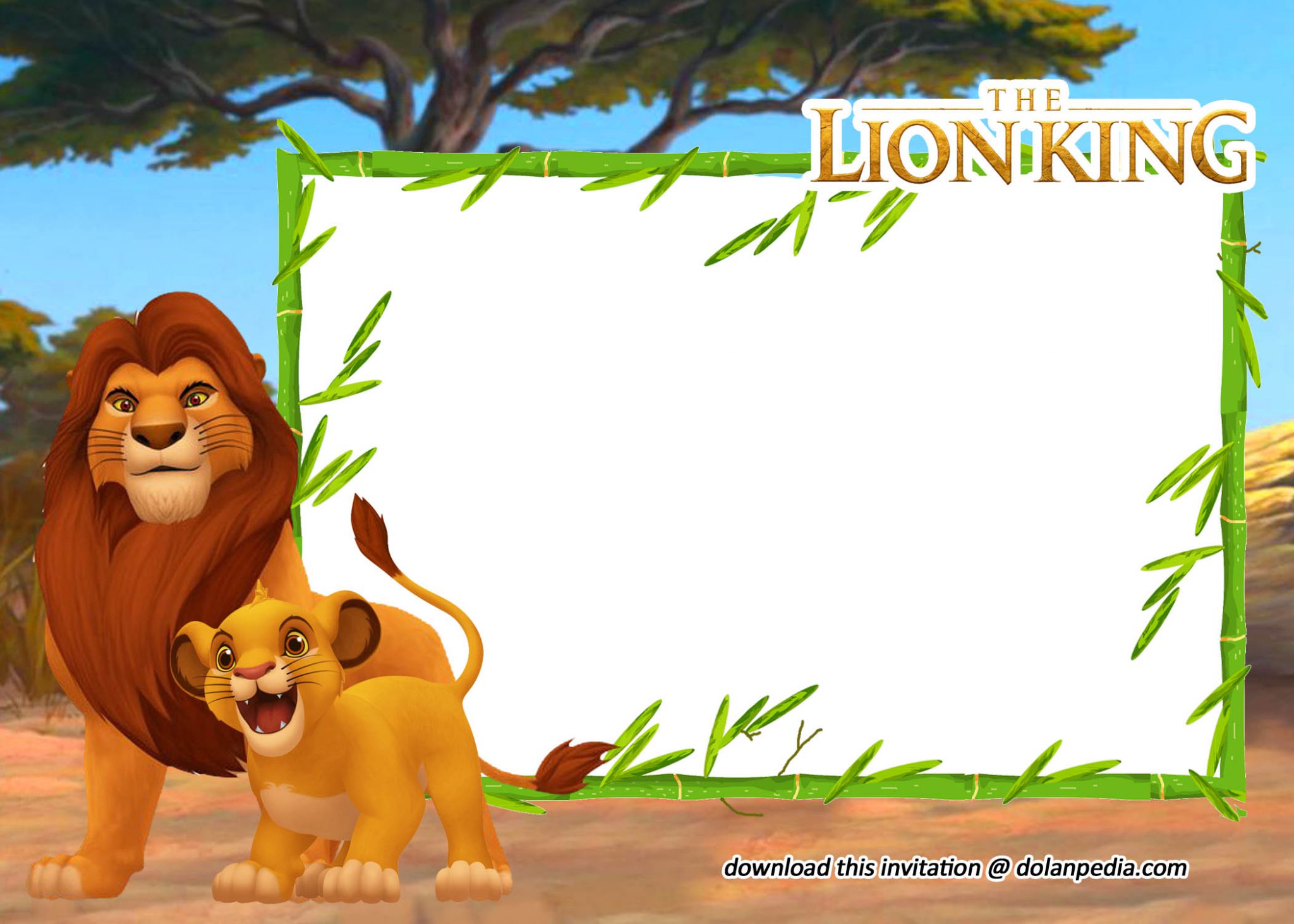 Free Printable Lion King Invitation Template Dolanpedia