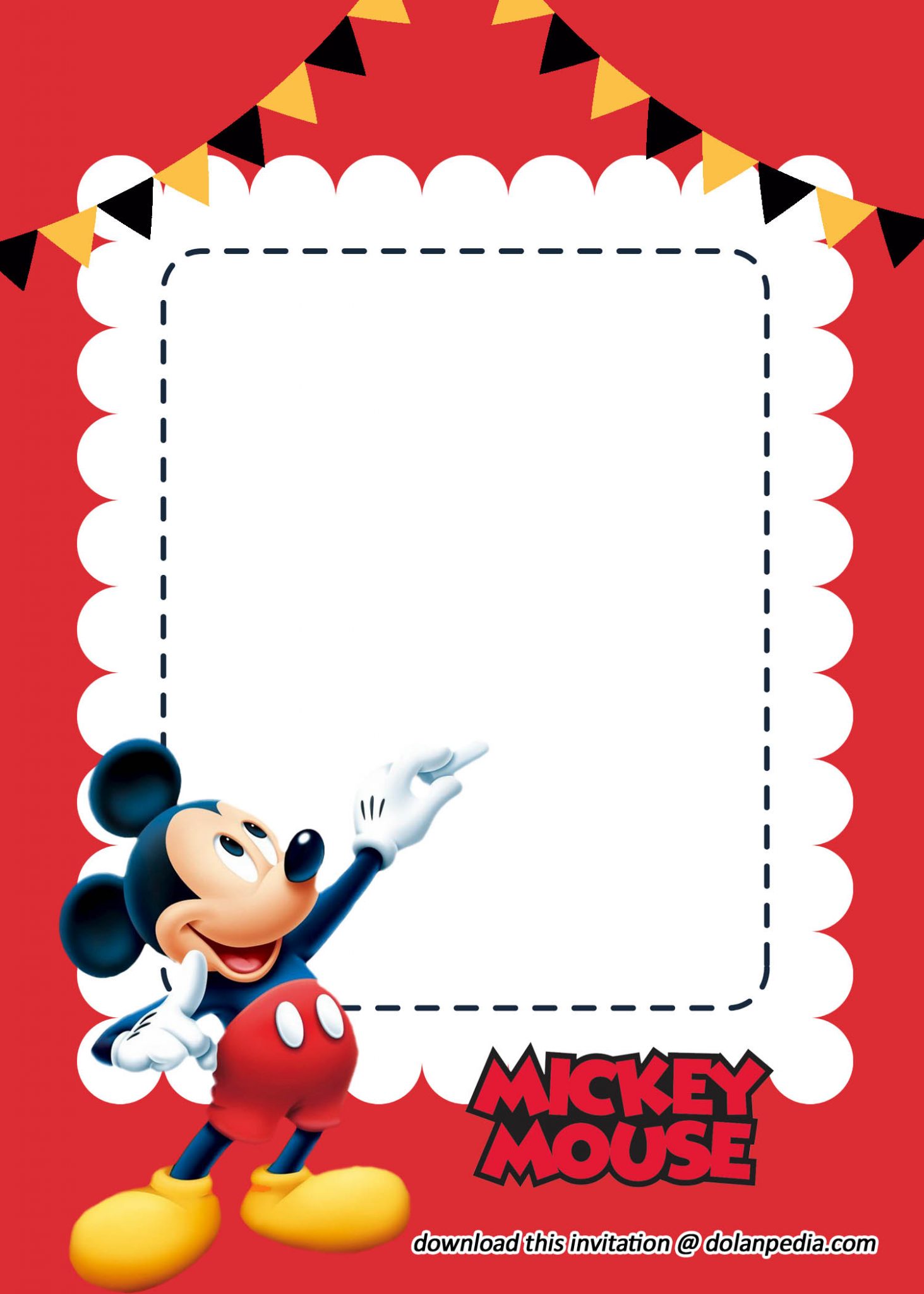 Free Printable Mickey Mouse Invitation Templates | Dolanpedia