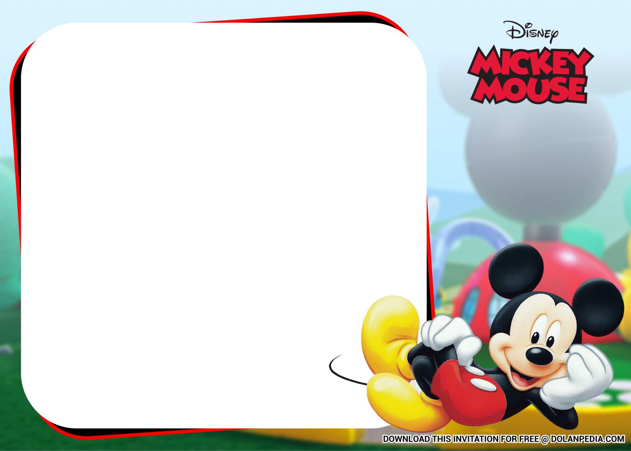 FREE Printable Mickey Mouse Birthday Party Invitation Templates 