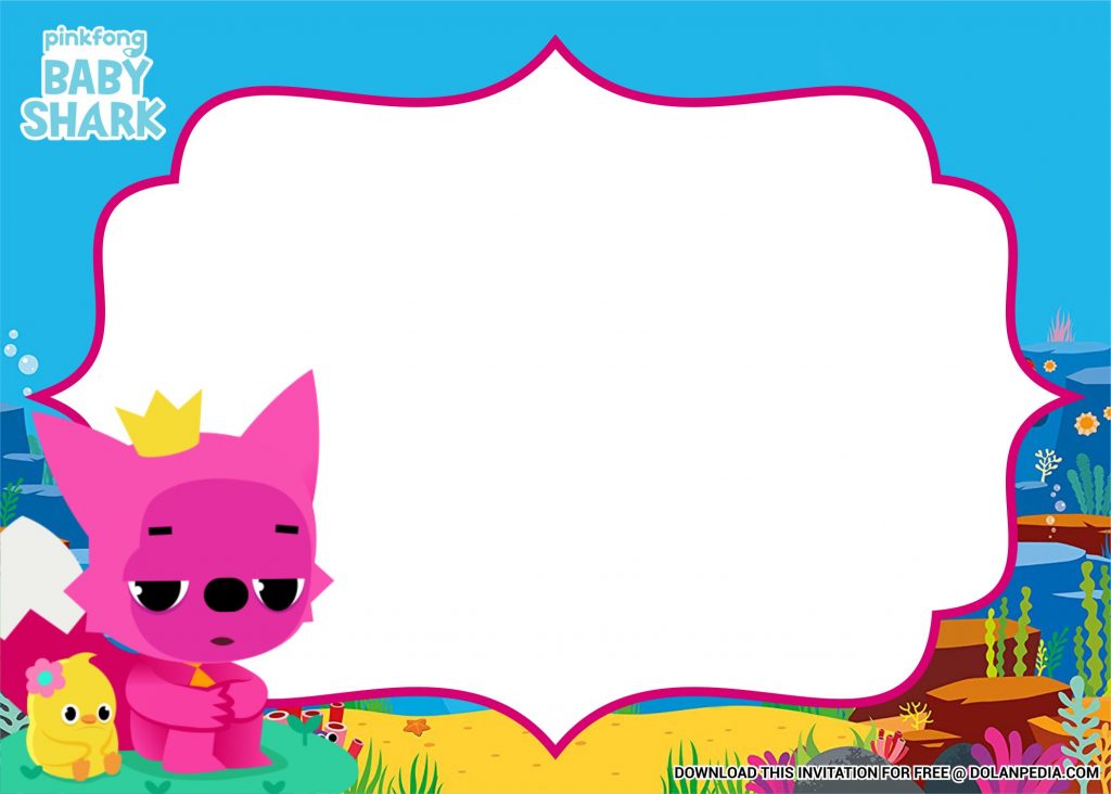 (FREE Printable) – Pinkfong Baby Shark Birthday Invitation Templates ...