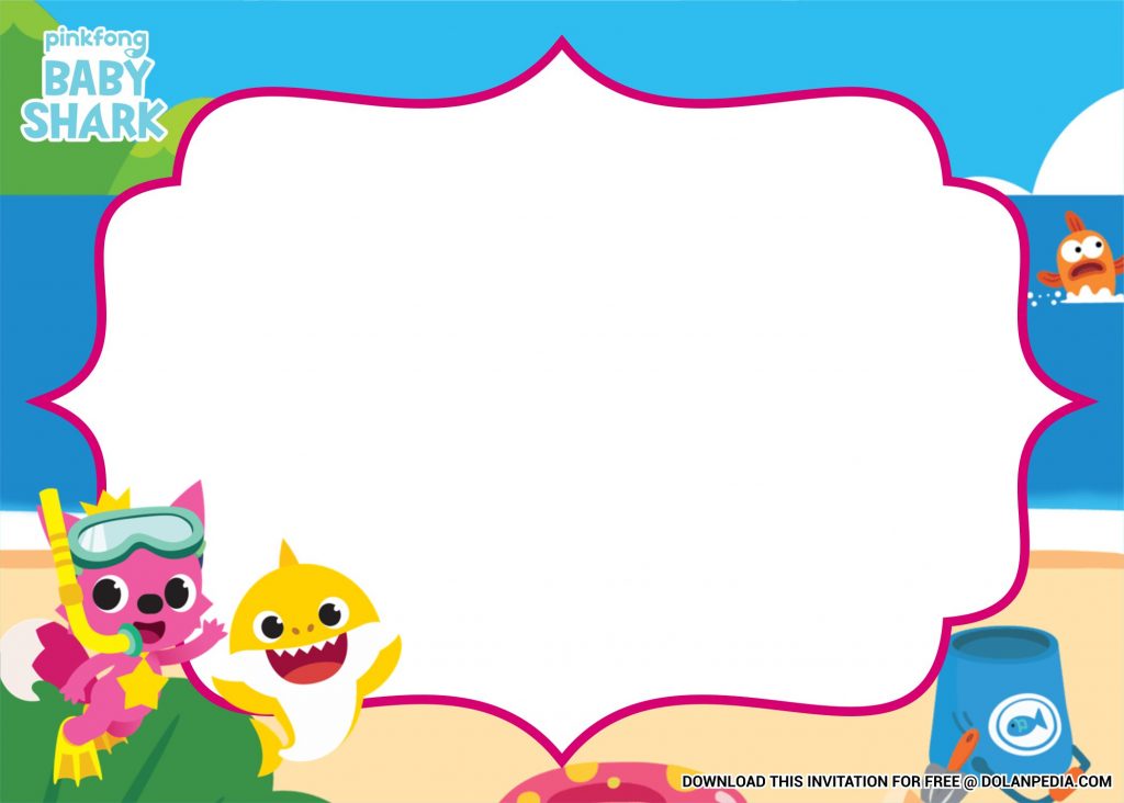 (FREE Printable) – Pinkfong Baby Shark Birthday Invitation Templates ...