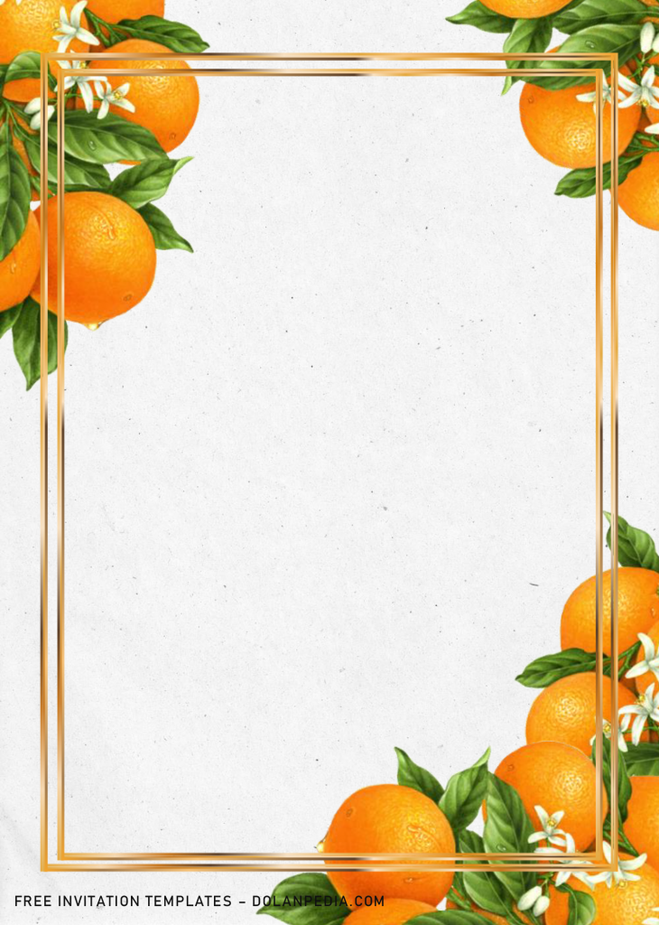 Orange Blossom Invitation Templates – Editable .Docx | Dolanpedia