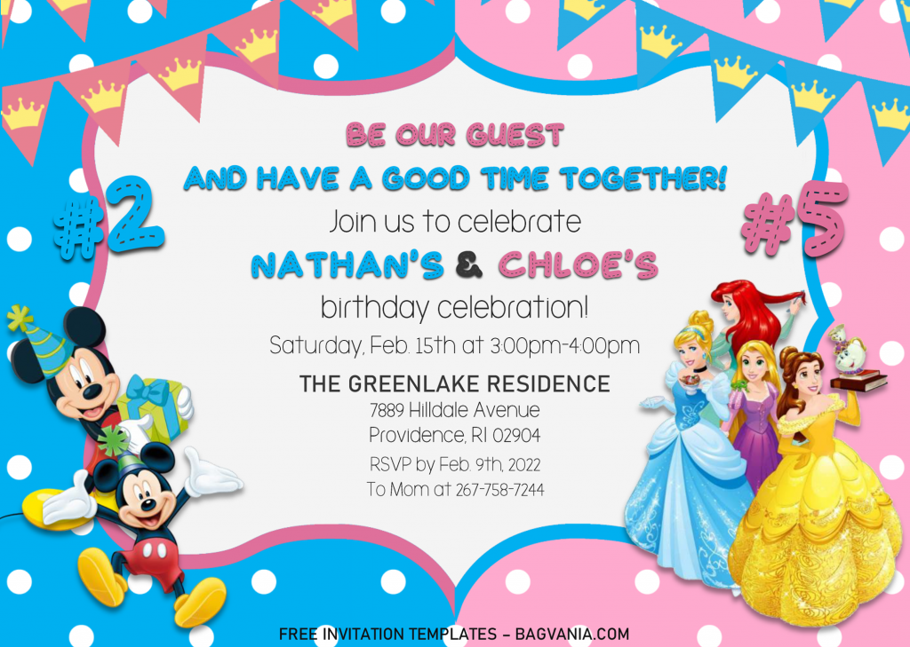 Cute Joint Birthday Invitation Templates – Editable With MS Word