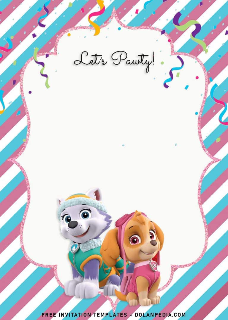 8+ Adorable Skye And Everest Paw Patrol Birthday Invitation Templates ...