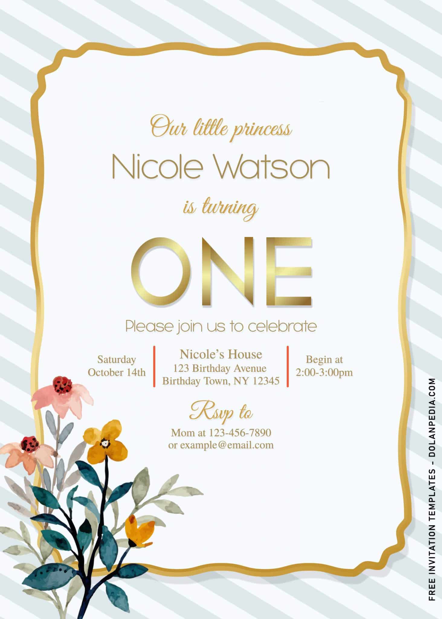 10+ Golden Birthday Invitation Templates Dolanpedia