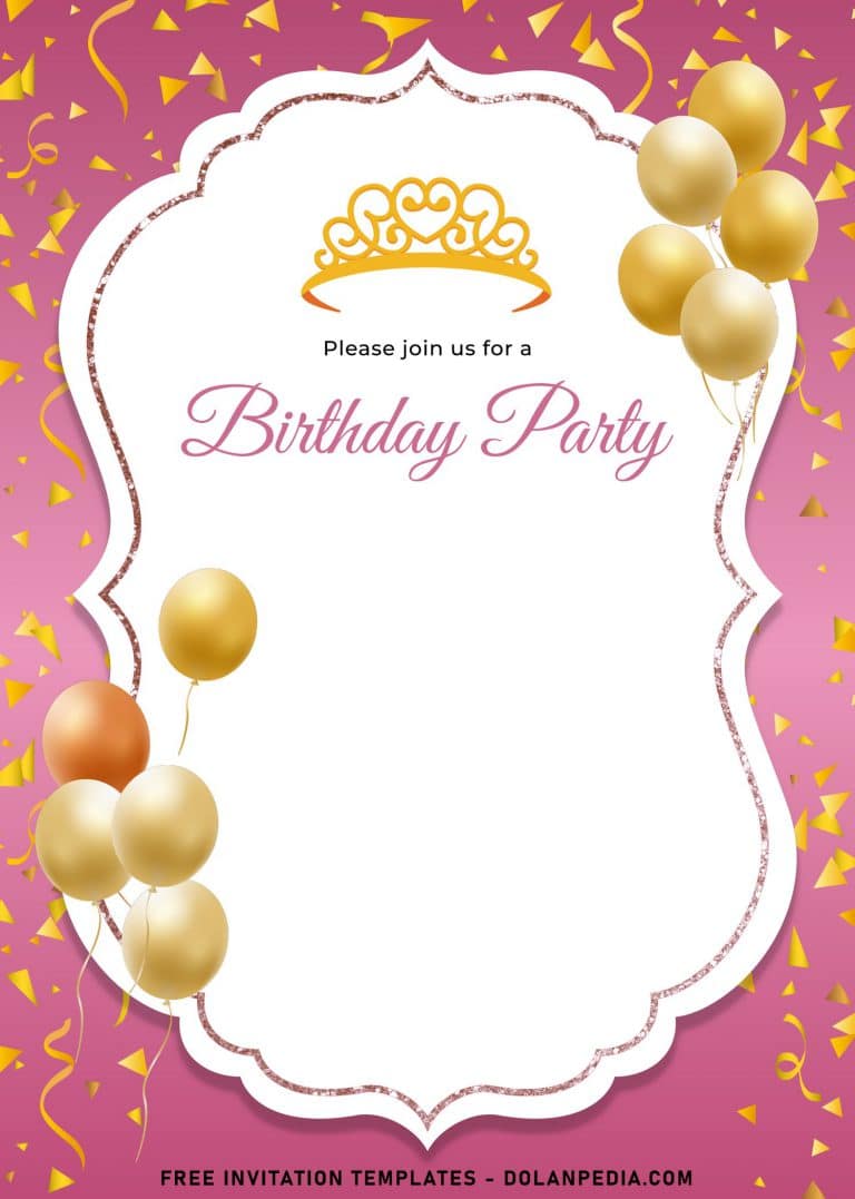 7+ Gold Confetti Birthday Invitation Templates | Dolanpedia