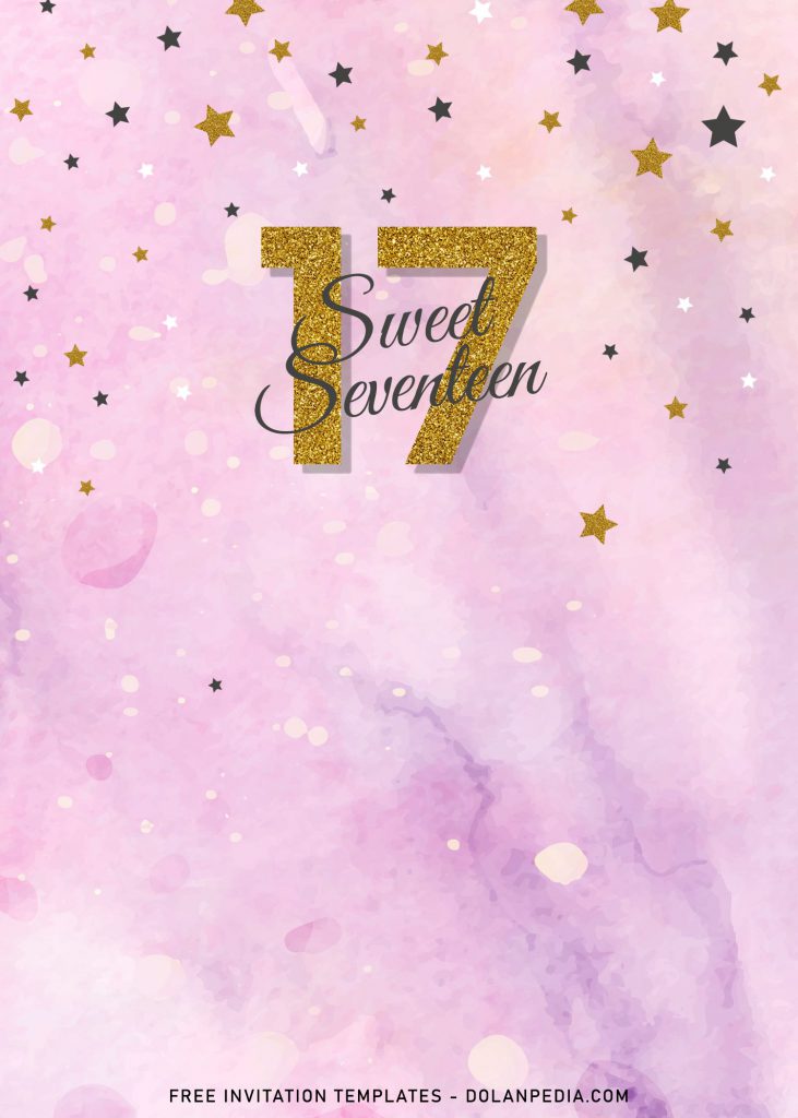 7+ Stunning Stars Sweet Seventeen Birthday Invitation Templates