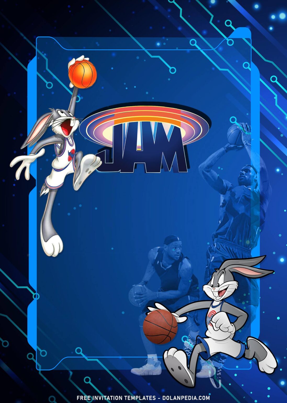7 Super Cool Space Jam A New Legacy Birthday Invitiation Templates For  