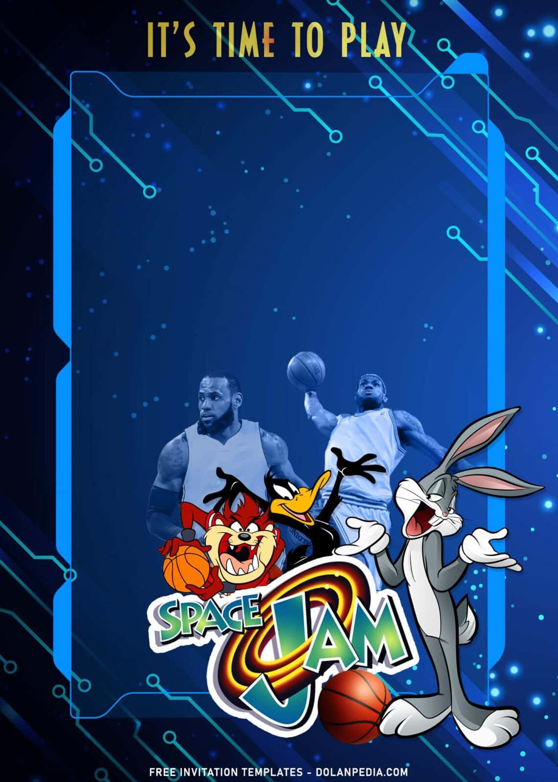 Space Jam Invite Template