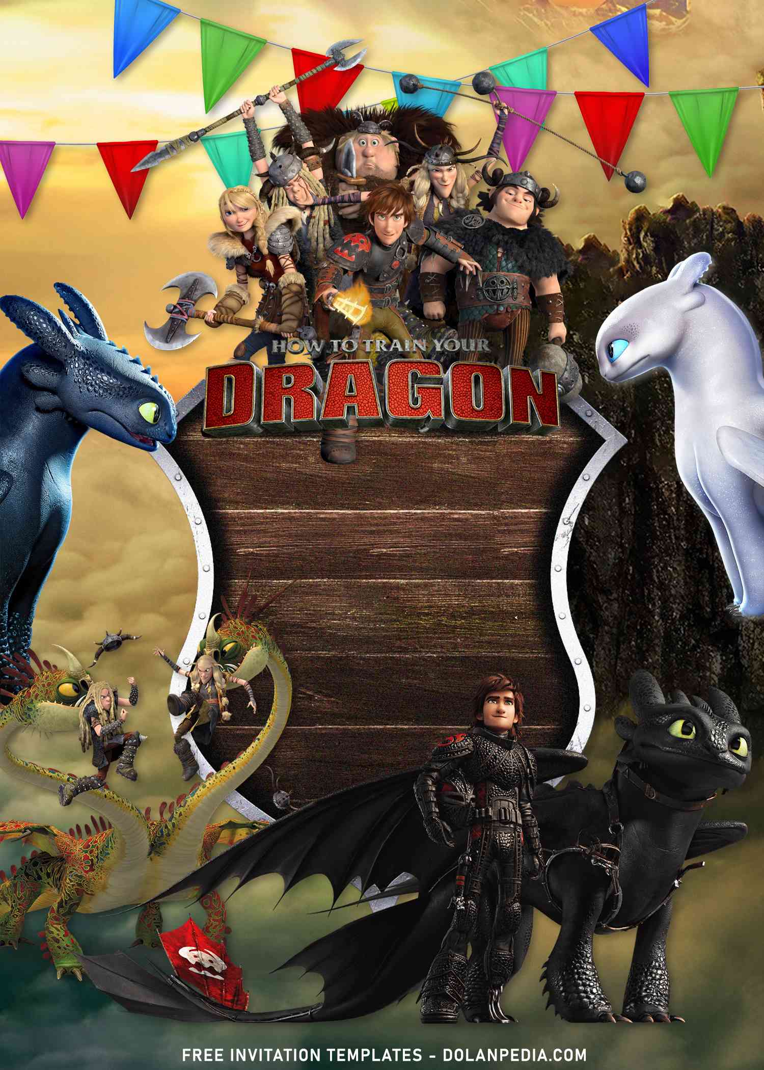 8+ How To Train Your Dragon Birthday Invitation Templates With Hiccup ...