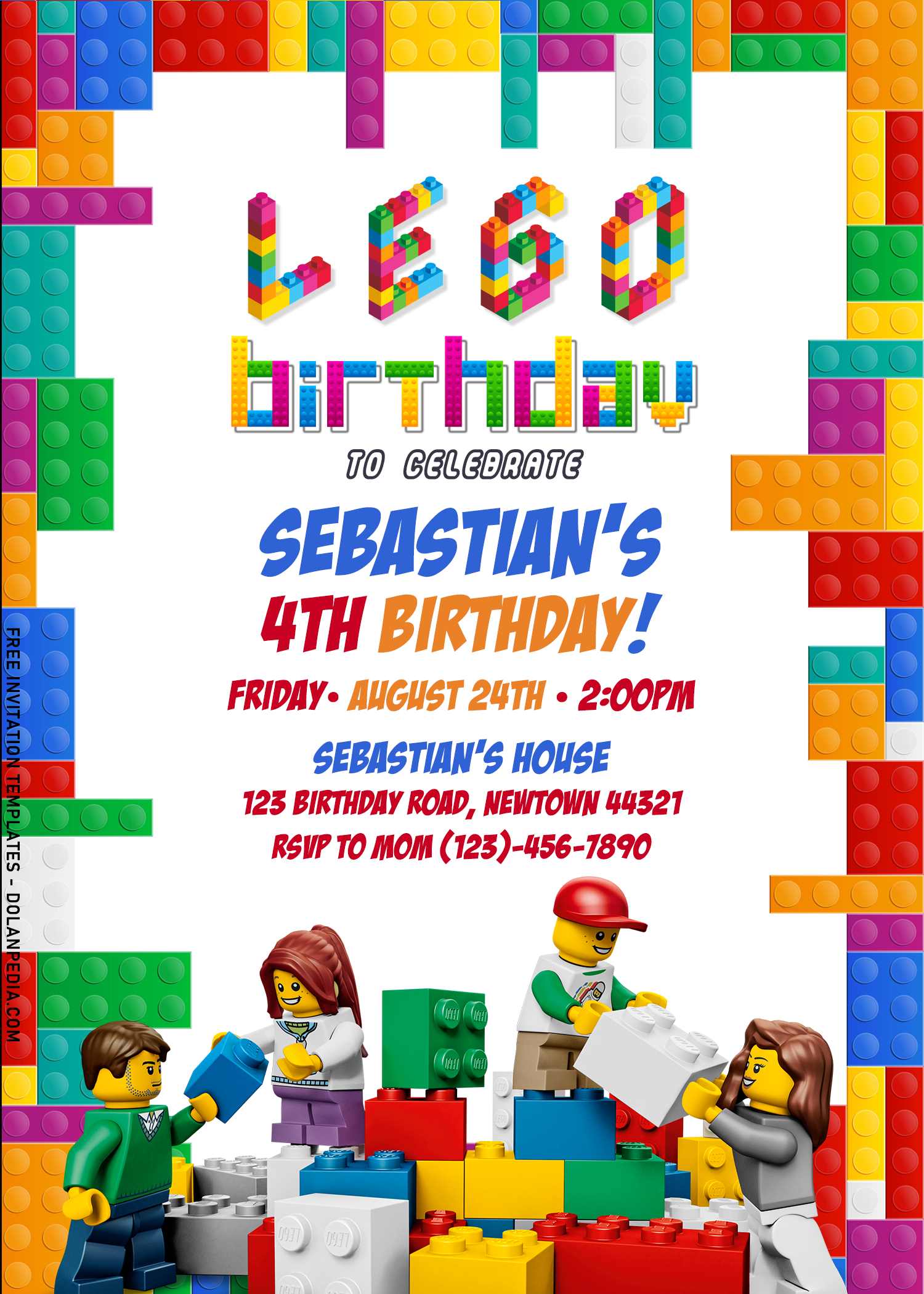 9 Lego Birthday Invitation Templates For Kids Birthday Party Dolanpedia