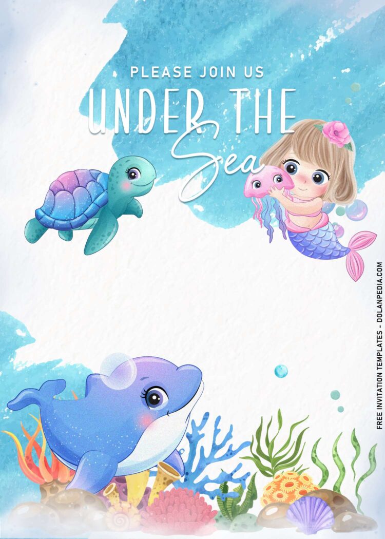 7  Under The Sea Birthday Invitation Templates For Kids Dolanpedia