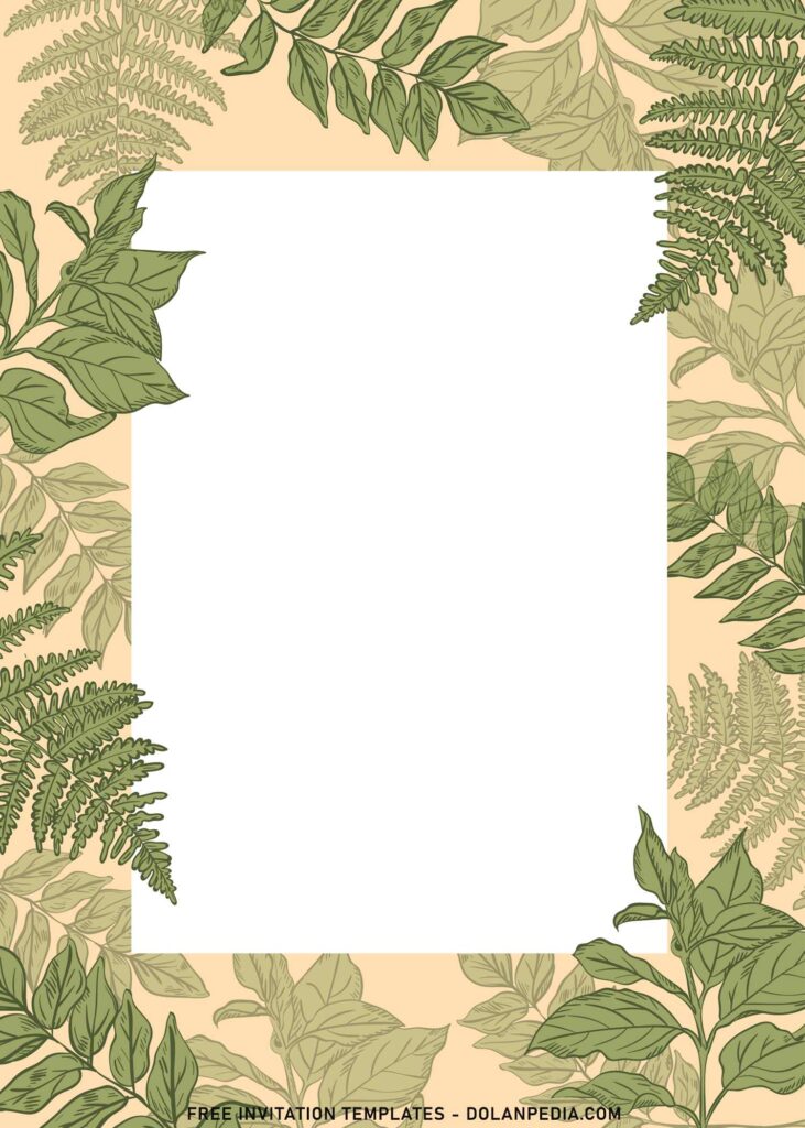 10+ Boho Rustic Greenery Birthday Invitation Templates with watercolor greenery border