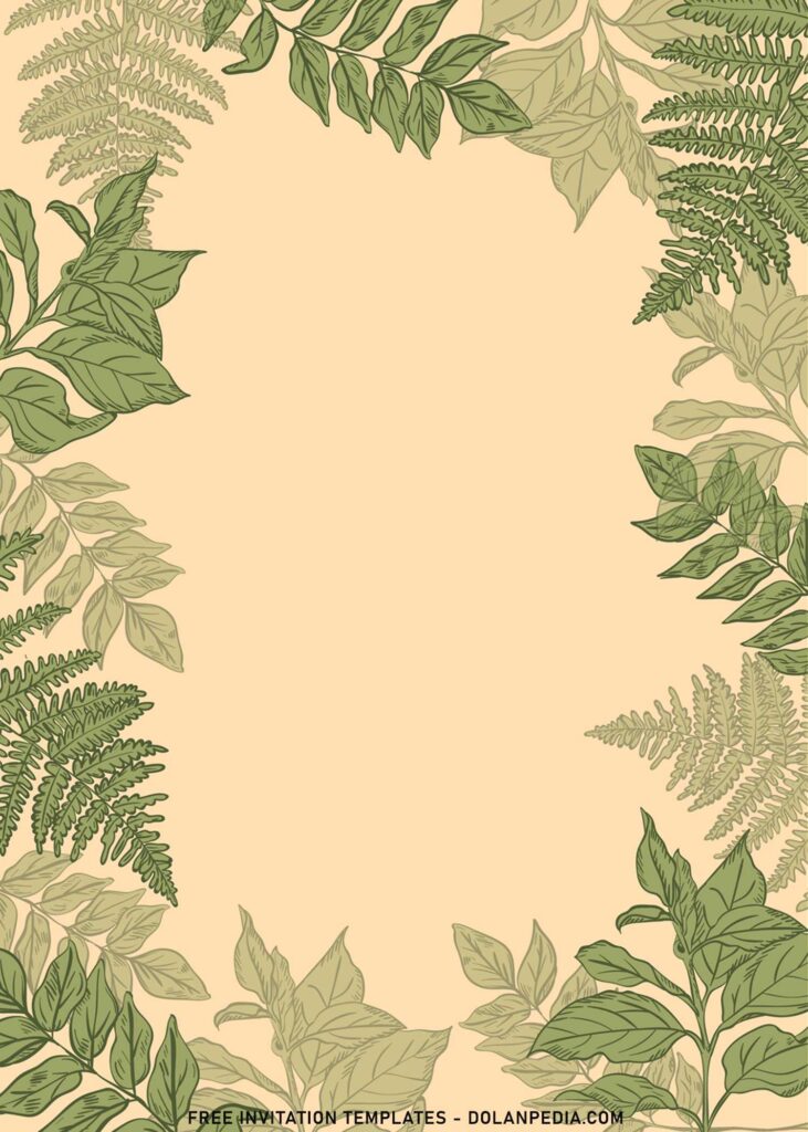10+ Boho Rustic Greenery Birthday Invitation Templates with palm leaves