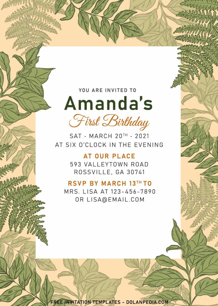 10+ Boho Rustic Greenery Birthday Invitation Templates