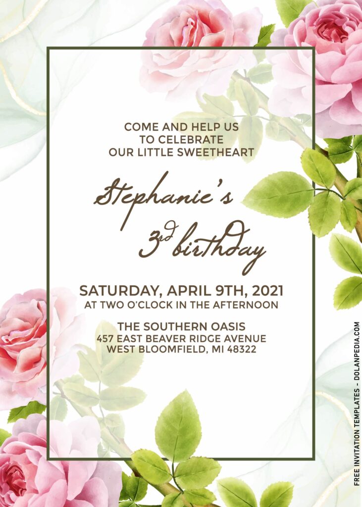 11+ Watercolor Secret Garden Birthday Invitation Templates