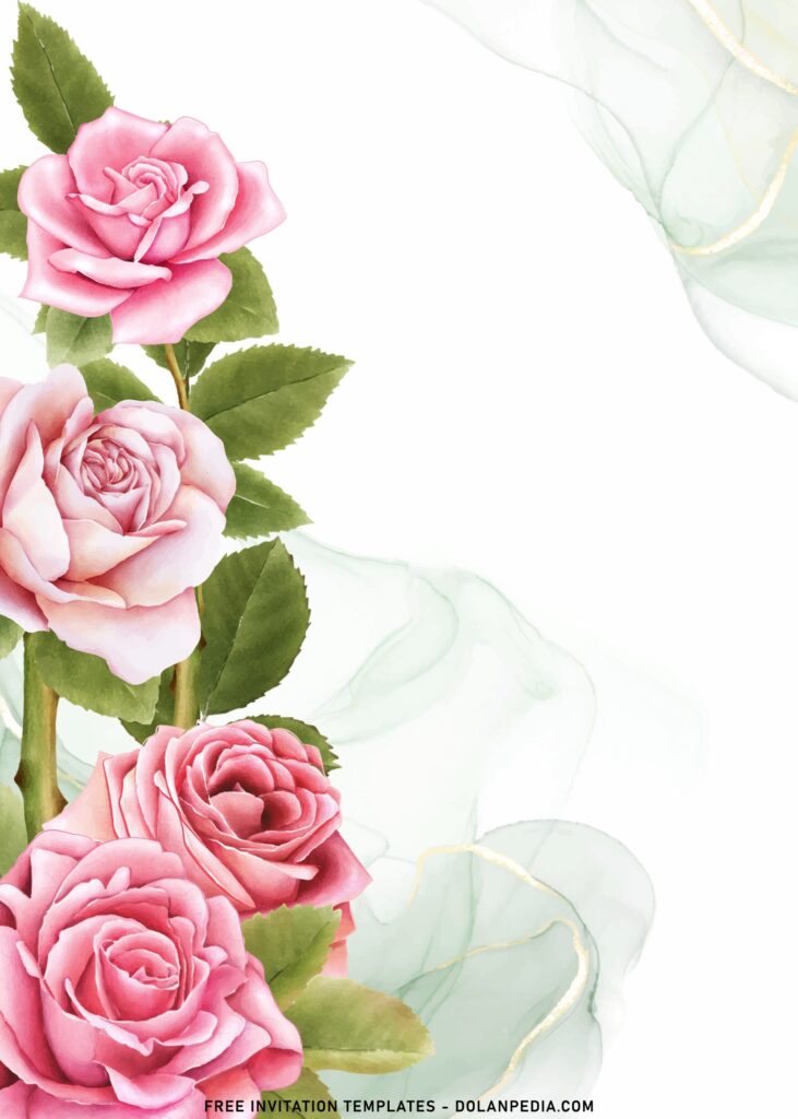 11+ Watercolor Secret Garden Birthday Invitation Templates with beautiful rose petals