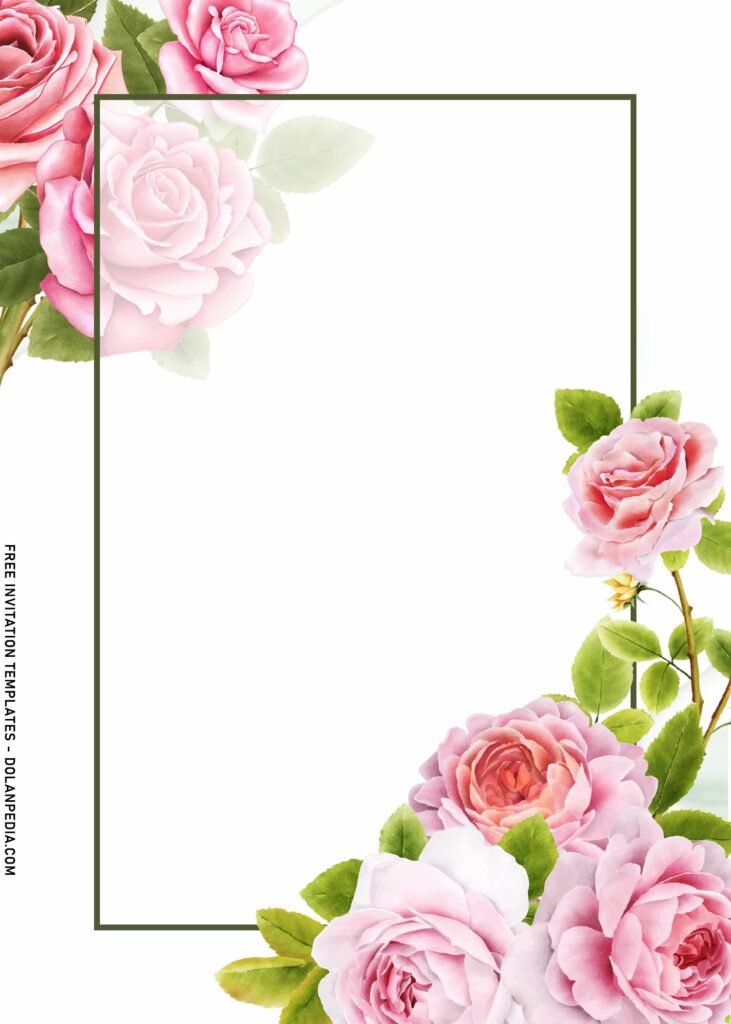 11+ Watercolor Secret Garden Birthday Invitation Templates with watercolor roses