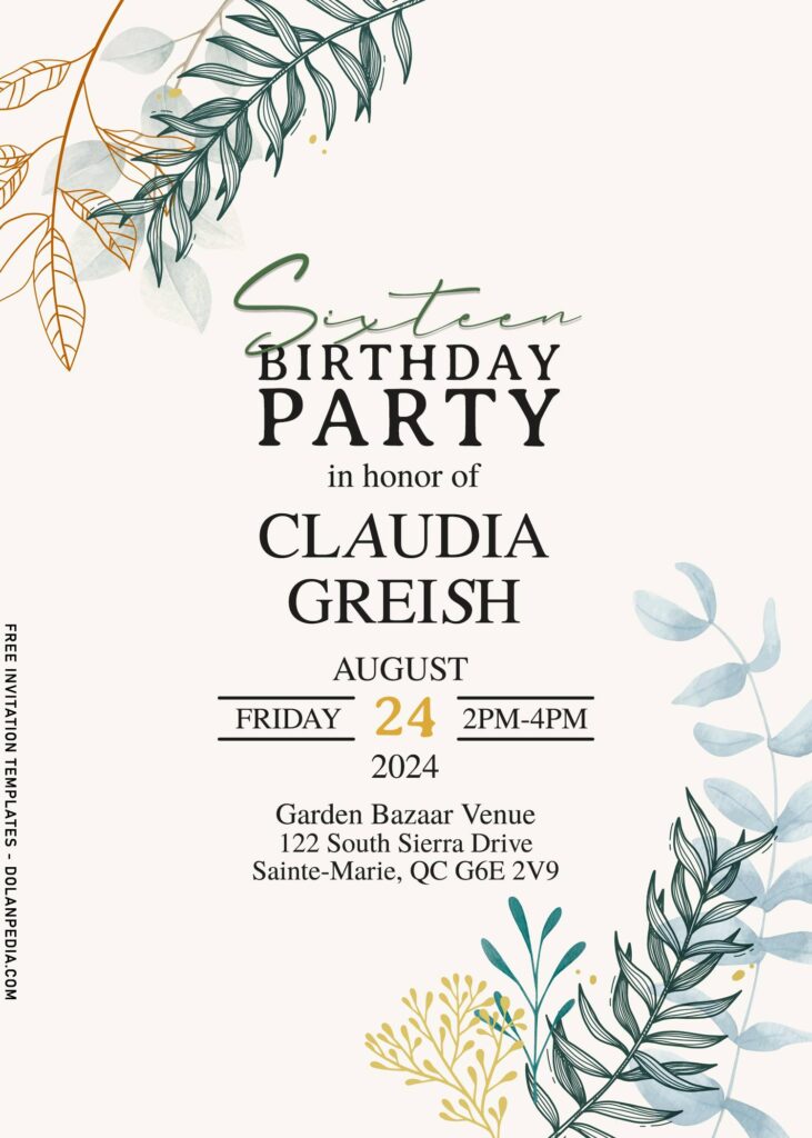 7+ Best Floral And Vines Birthday Invitation Templates For 2021