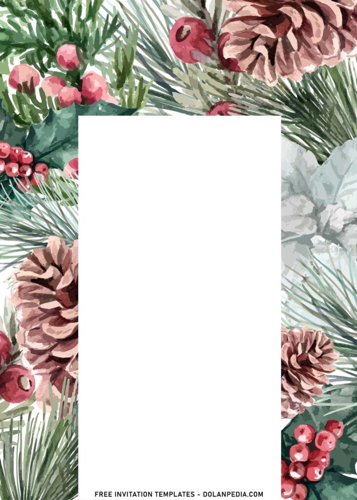 7+ Watercolor Winter Floral Birthday Invitation Templates with watercolor yarrow flowers