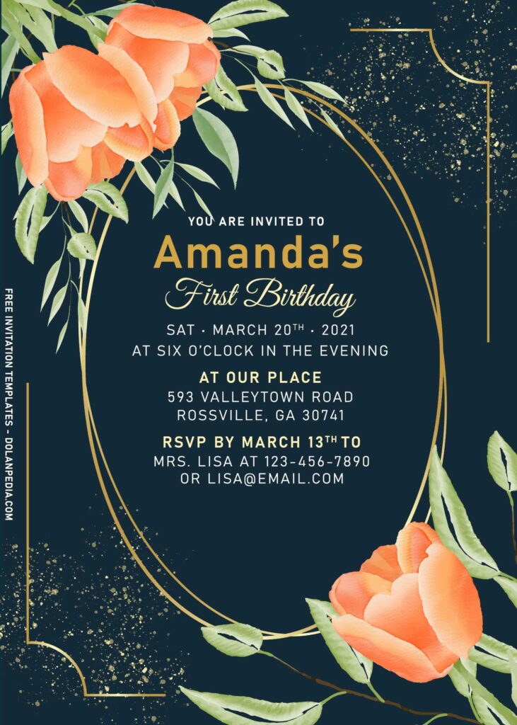 8+ Classy Hand Drawn Tulips Birthday Invitation Templates