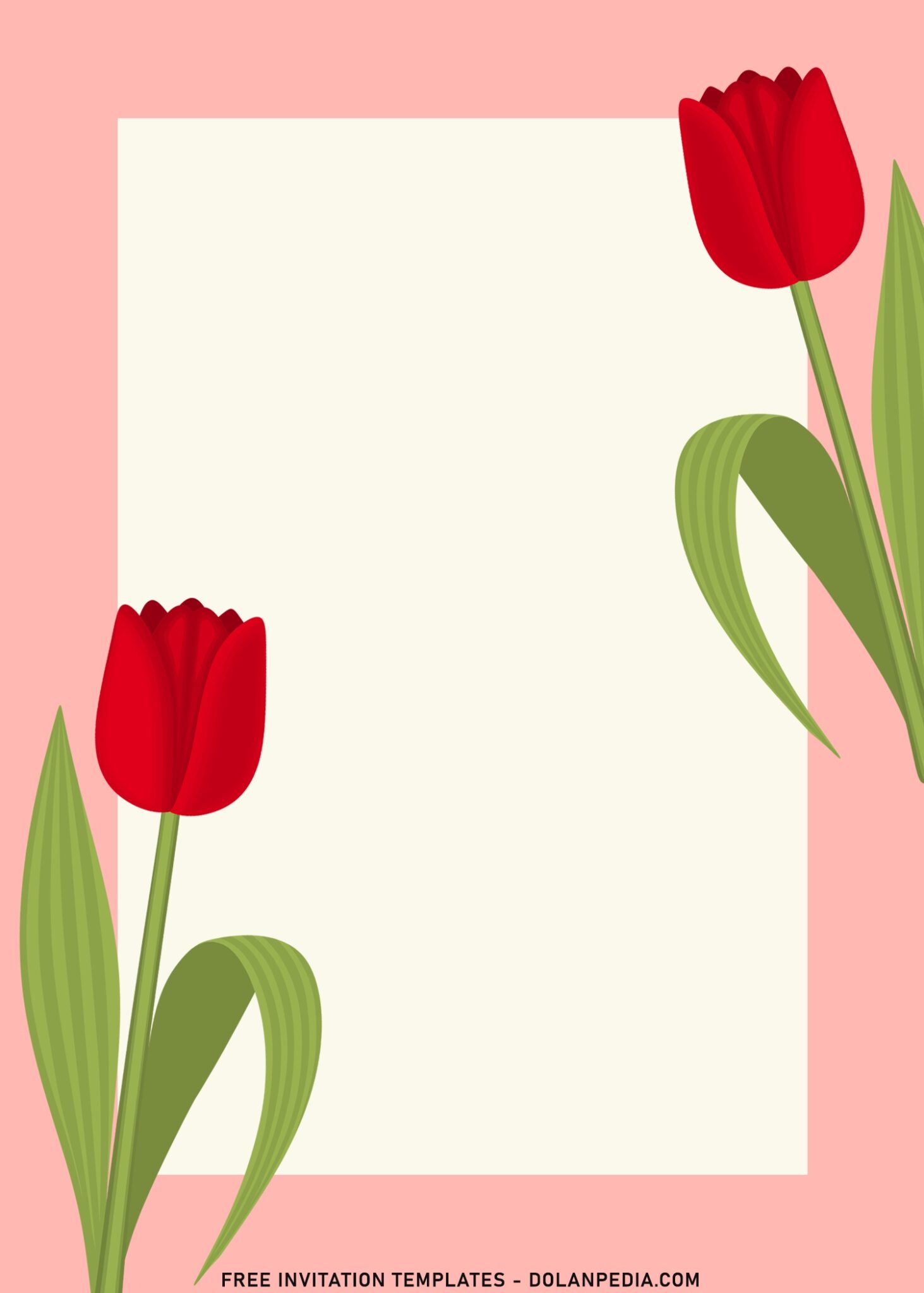 8+ Bright And Floral Tulip Birthday Invitation Templates | Dolanpedia