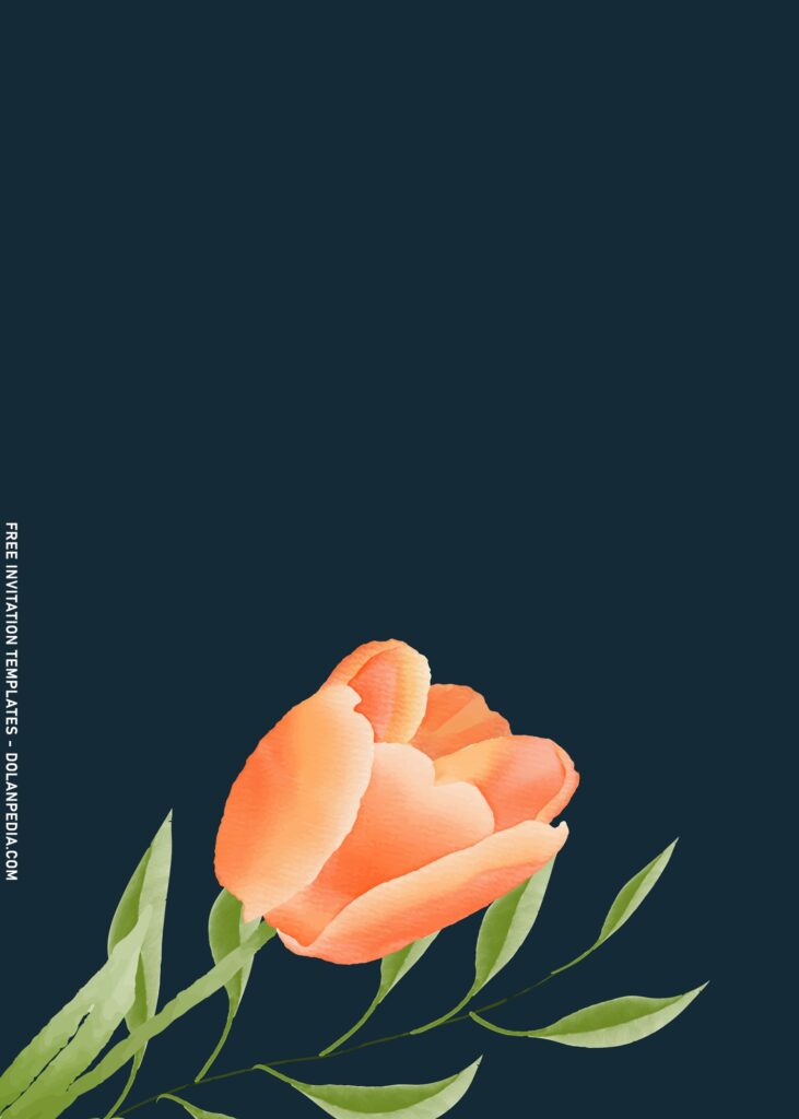 8+ Classy Hand Drawn Tulips Birthday Invitation Templates with beautiful watercolor tulips