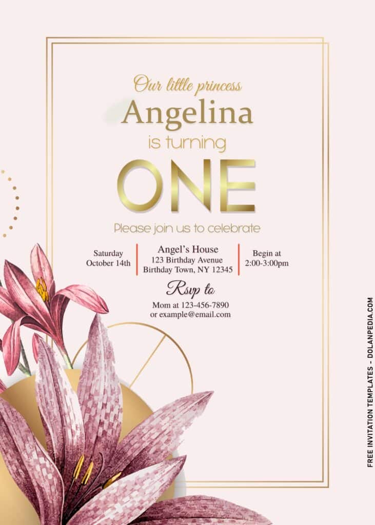 9+ Vintage Amaryllis Birthday Invitation Templates