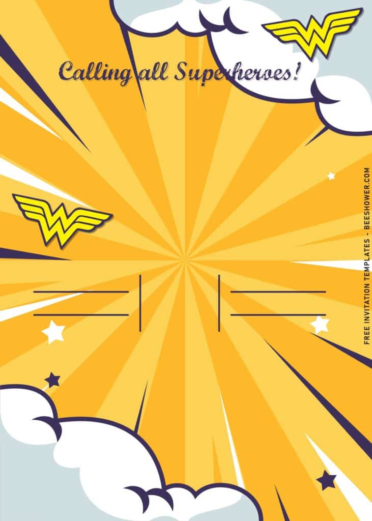 9+ Cute DC Superhero Girls Birthday Invitation Templates with Wonder Woman logo