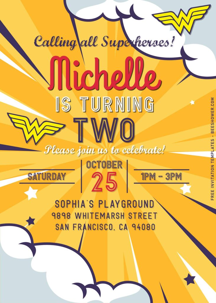9+ Cute DC Superhero Girls Birthday Invitation Templates