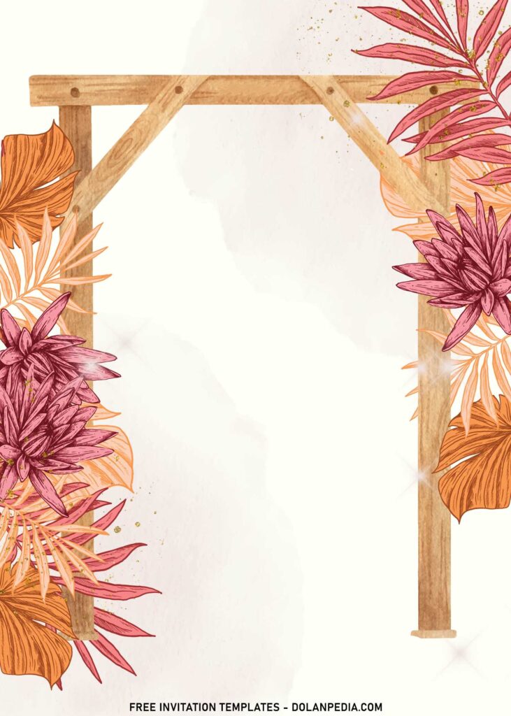 11+Boho Rustic Floral Canopy Invitation Templates with 